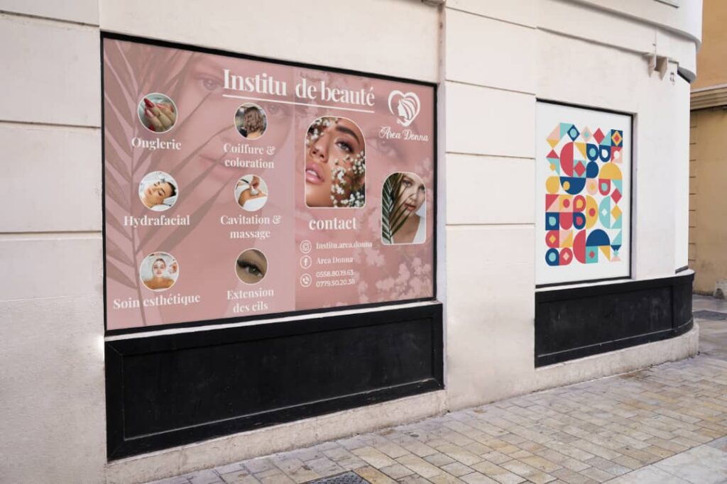 Beauty Salon Vitrine